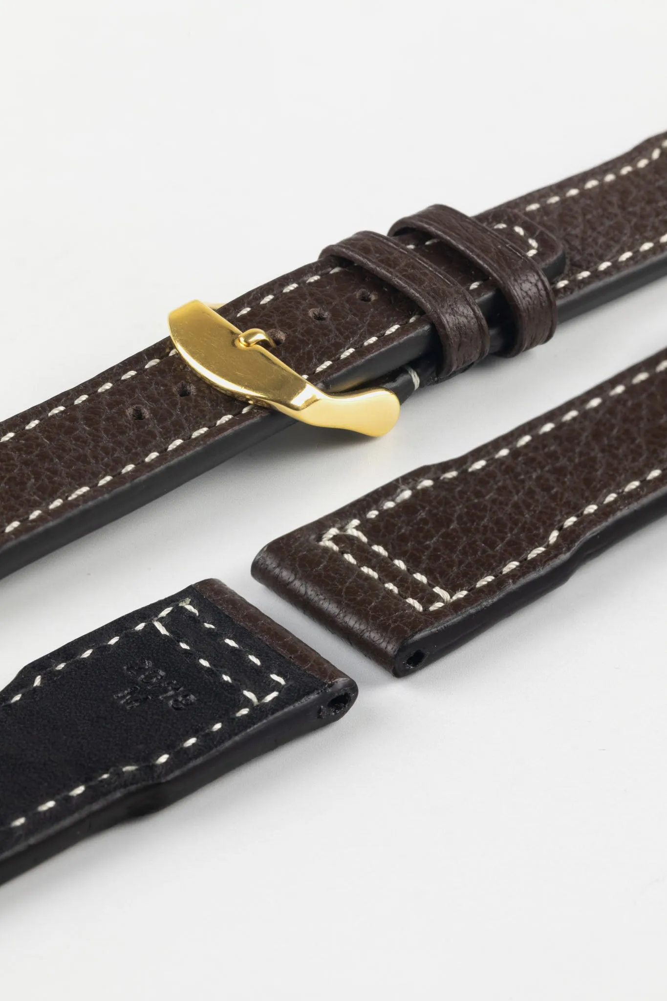 RIOS1931 TYPHOON Genuine Buffalo Leather Watch Strap in Mocha