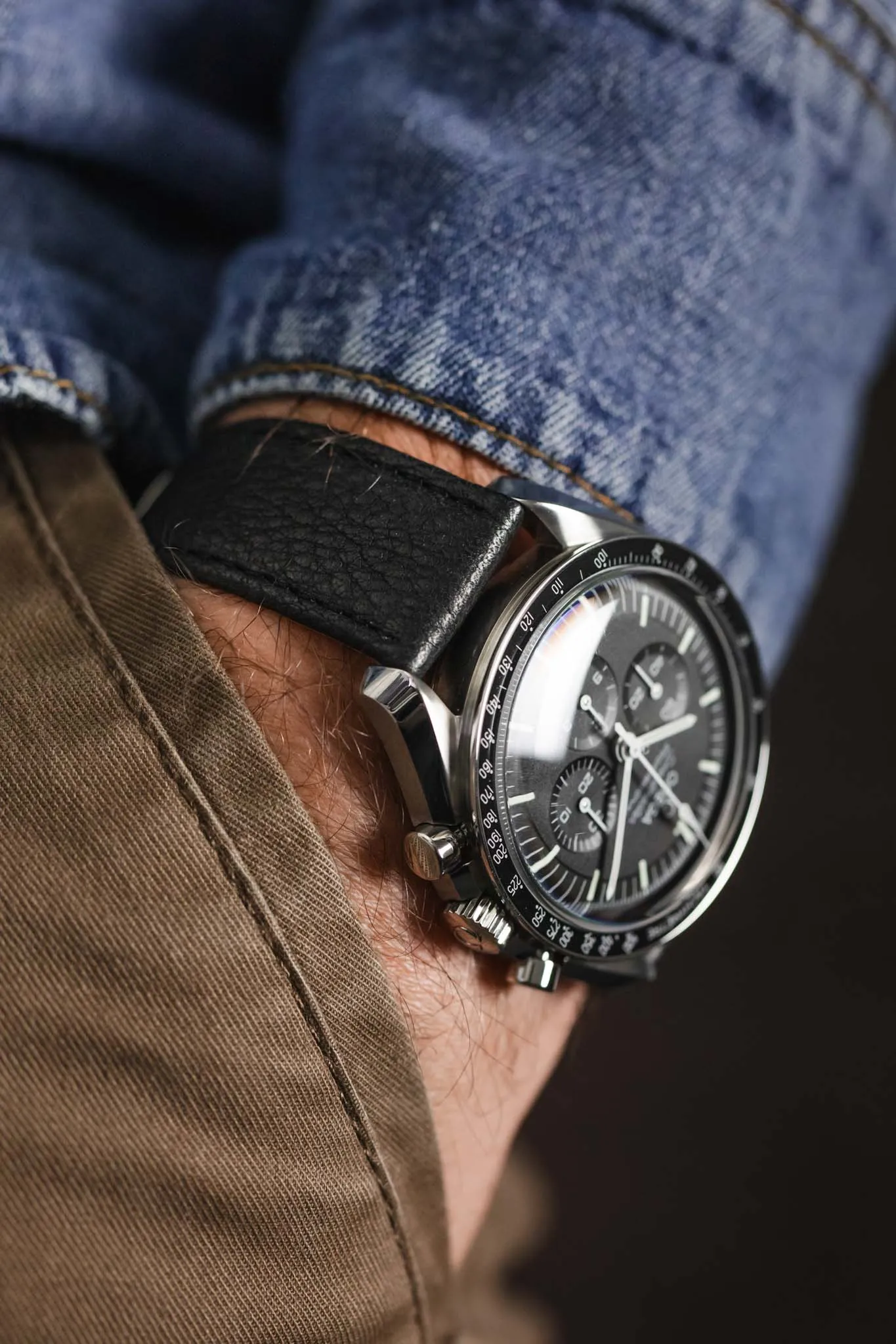 RIOS1931 WAGING Organic Watch Strap in BLACK