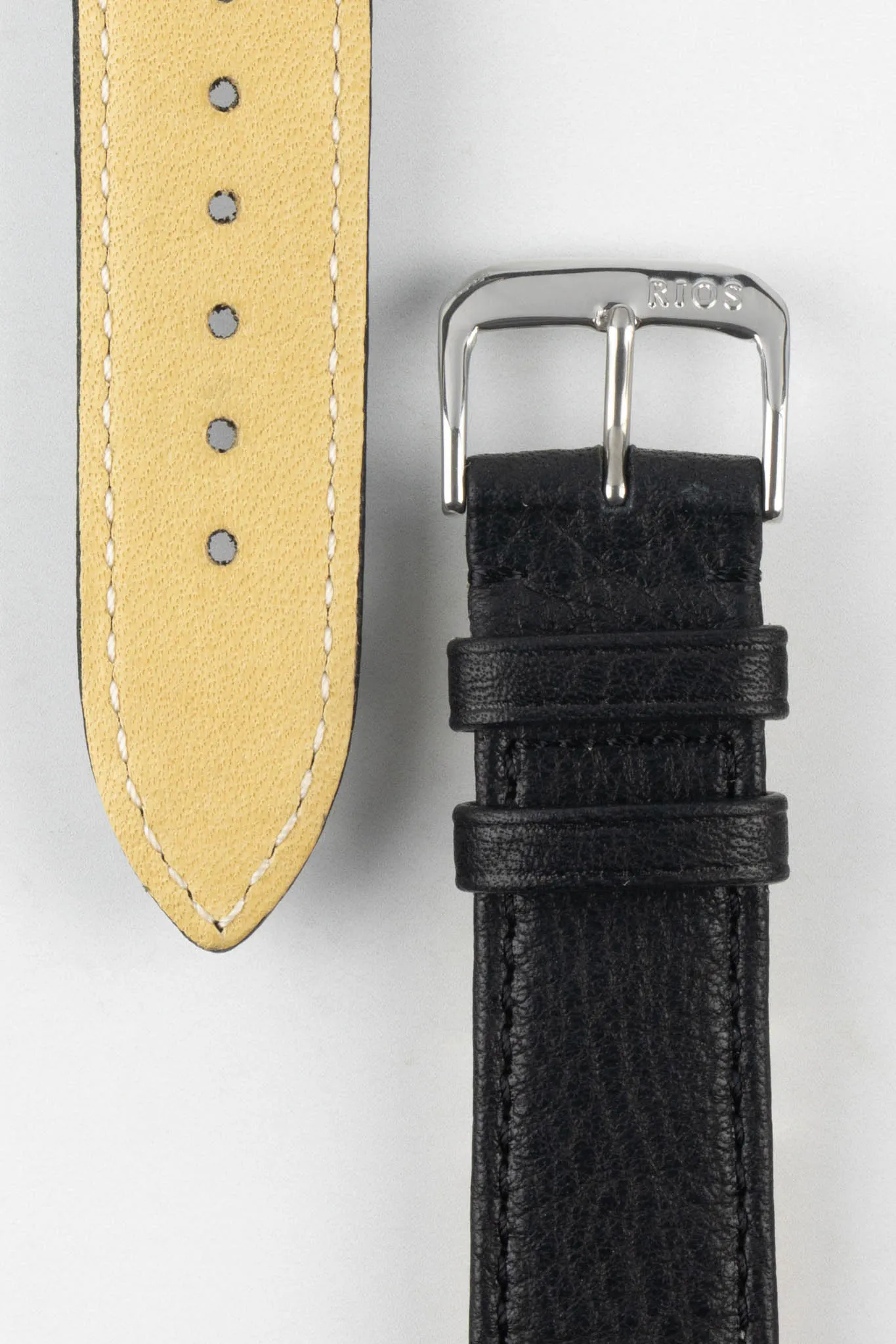 RIOS1931 WAGING Organic Watch Strap in BLACK