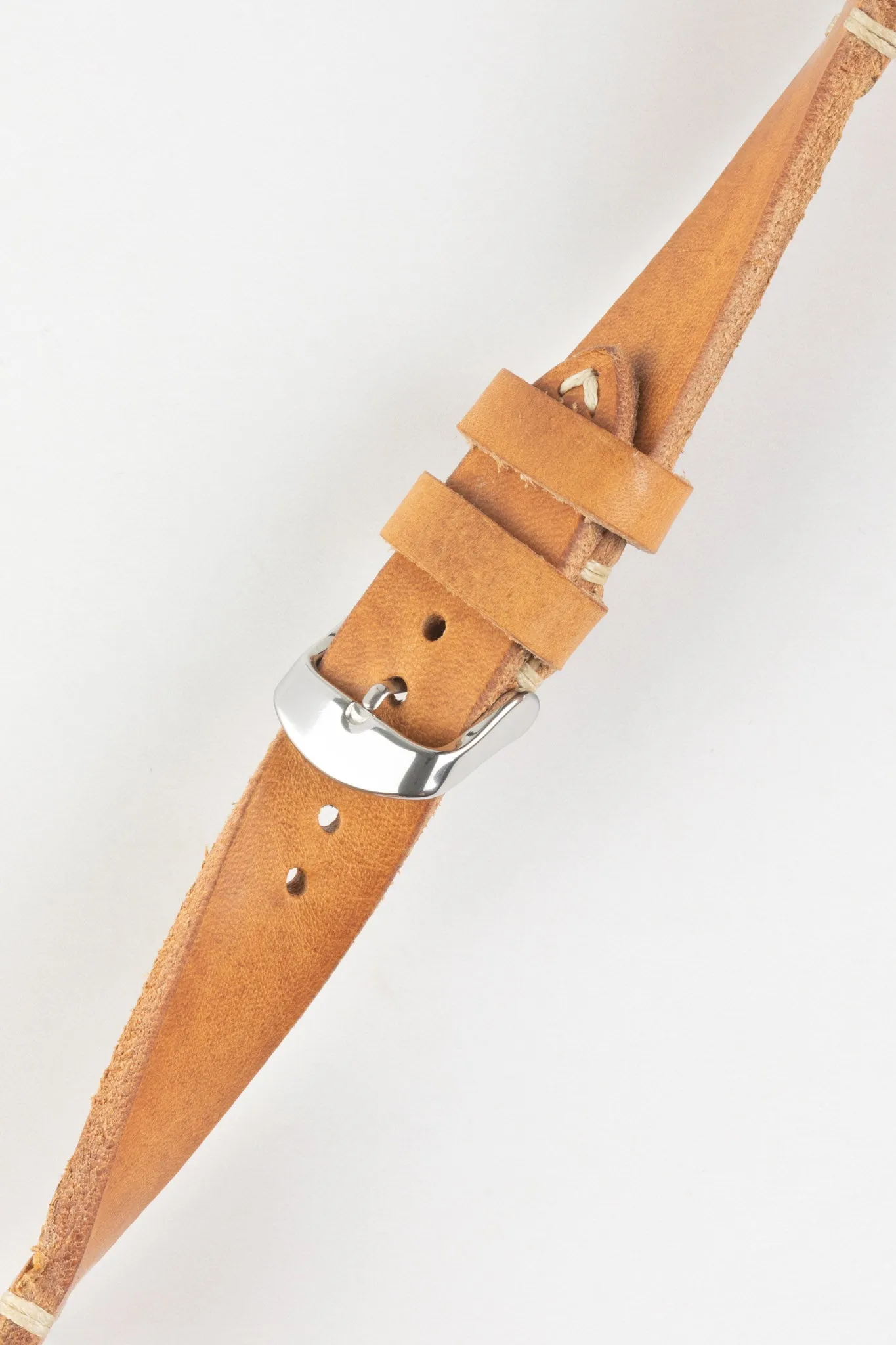 RIOS1931 WATTS Vintage Leather Watch Strap in COGNAC