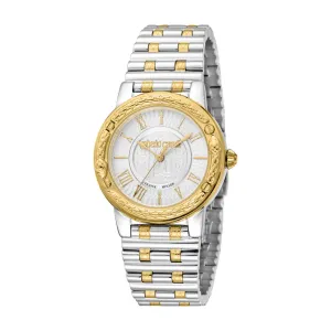 Roberto Cavalli by Franck Muller Ladies Two-Tone Watch with Roman Numerals