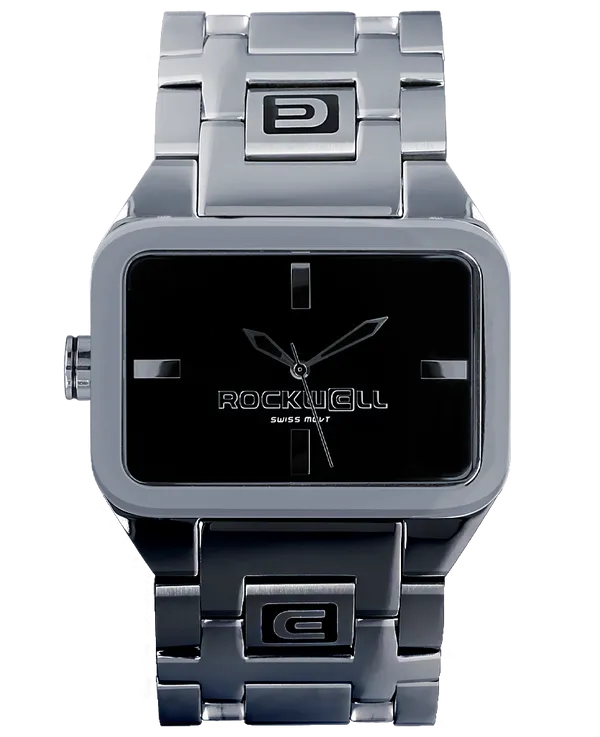 ROCKWELL DUEL TIME WATCH SILVER / WHITE / BLACK
