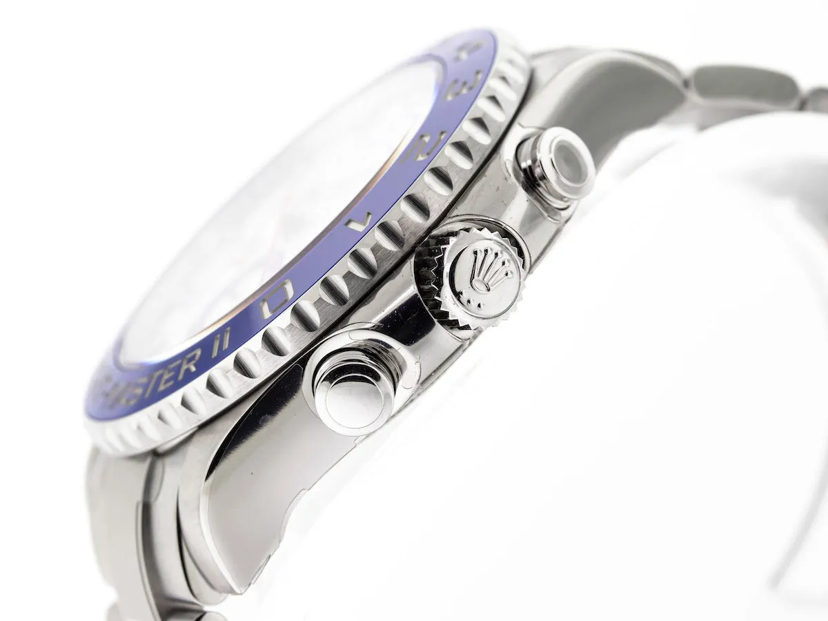 Rolex Yacht-Master II 44mm Stainless Steel Matte White Dial & Blue Bezel 116680