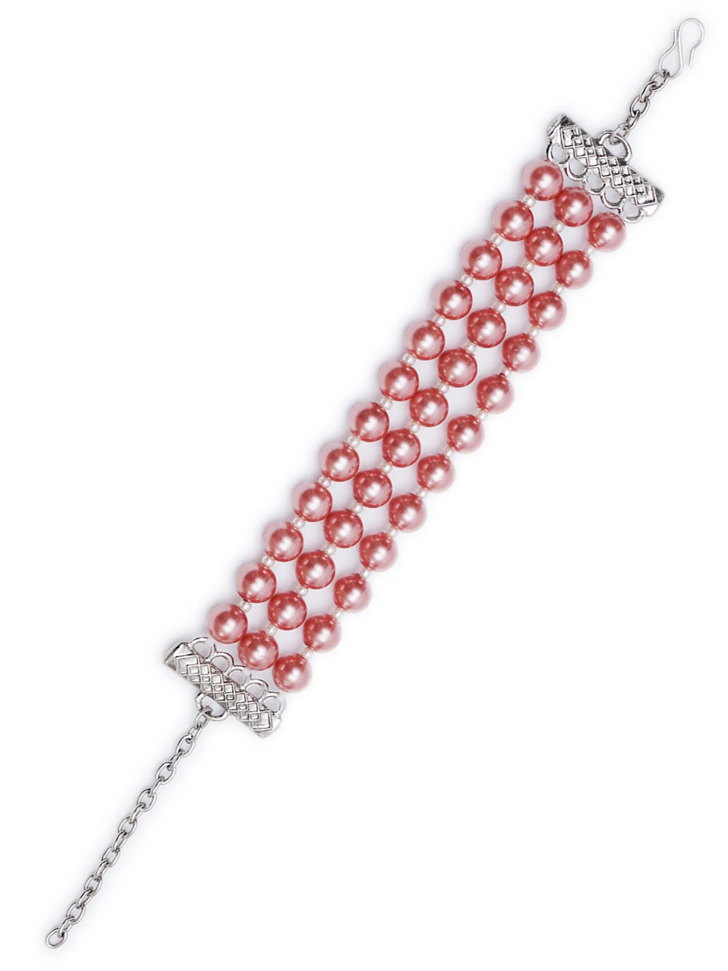 Rose Gold Pearl Beaded Bracelet