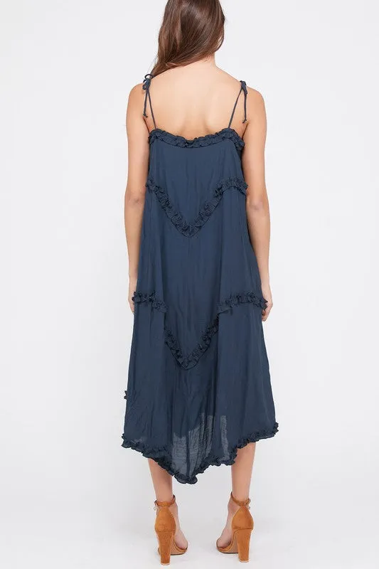 ROSIE MIDI DRESS NAVY