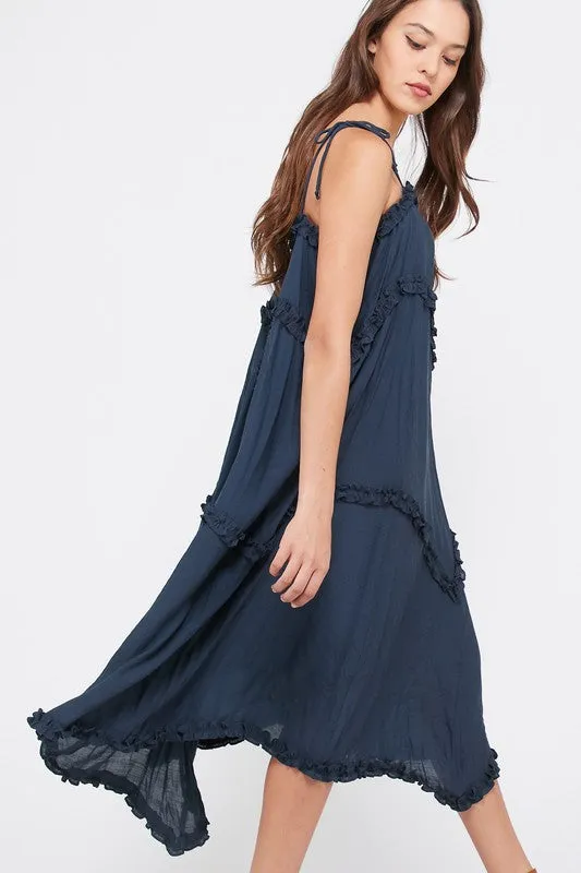 ROSIE MIDI DRESS NAVY