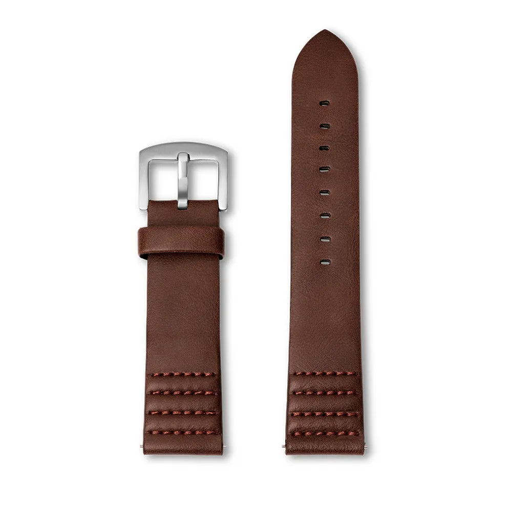 RS06 PU leather strap brown - 22mm