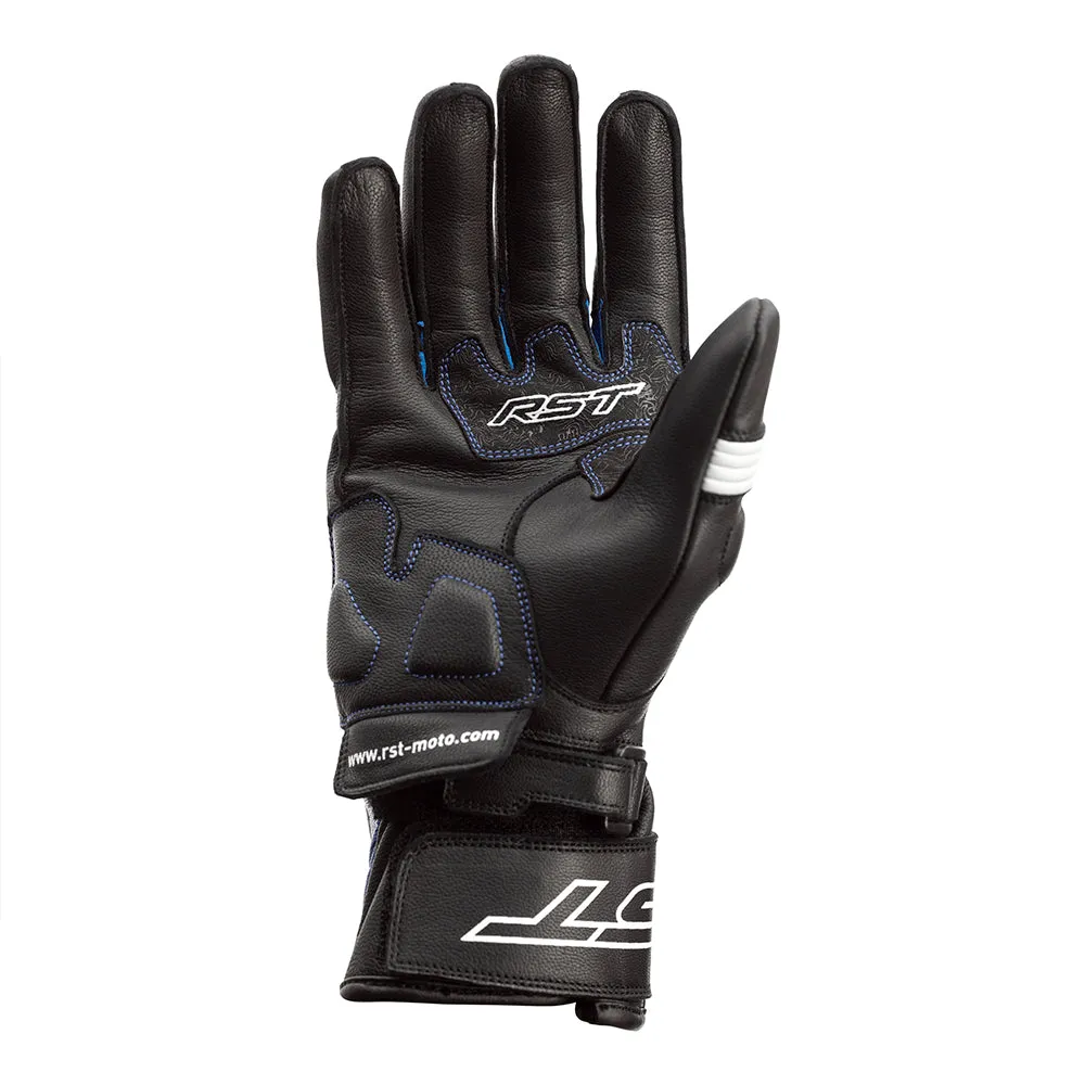 RST PILOT CE LEATHER GLOVE [BLACK/BLUE/WHITE]