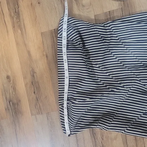 SACADA - Made in Brazil - Cotton Blend Black Cream Ticking Strapless Dress