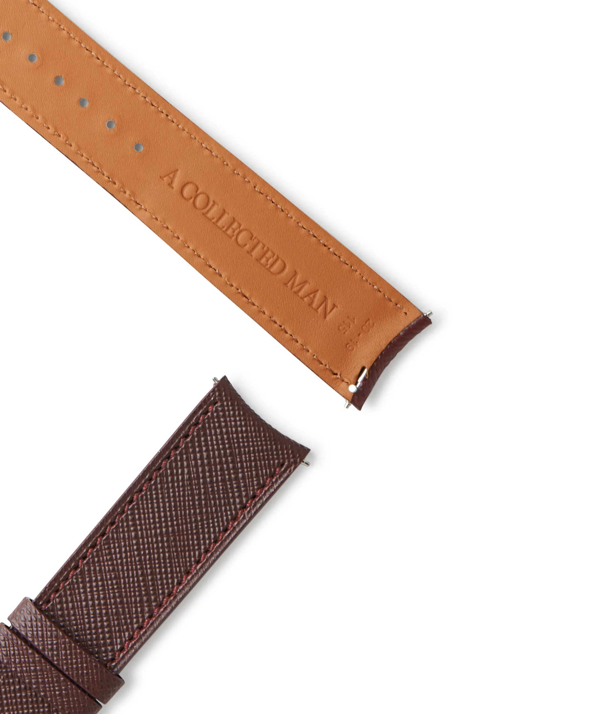saffiano curved strap