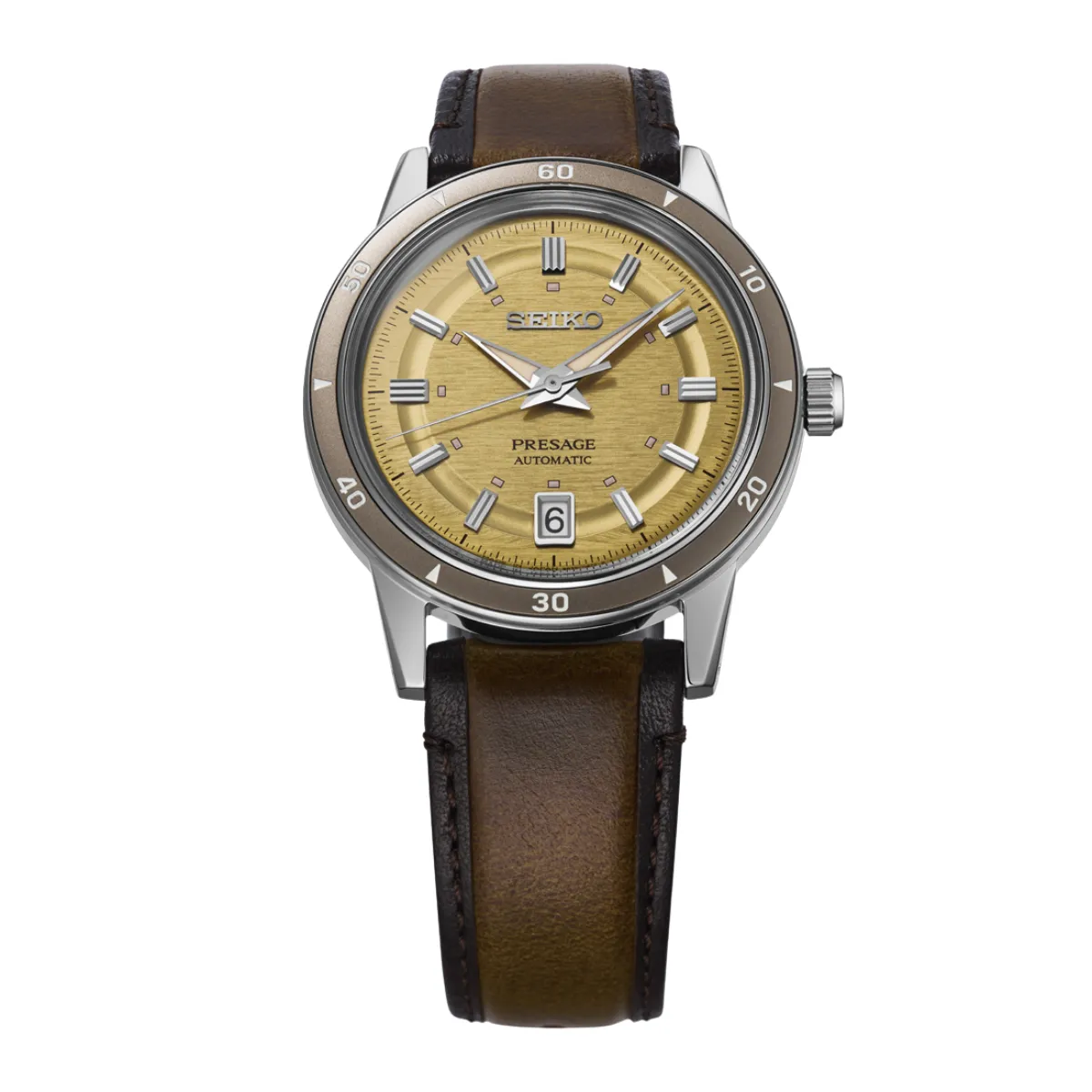 Seiko SRPL75J1 SRPL75 Presage Vintage Style 60's Yellow Dial
