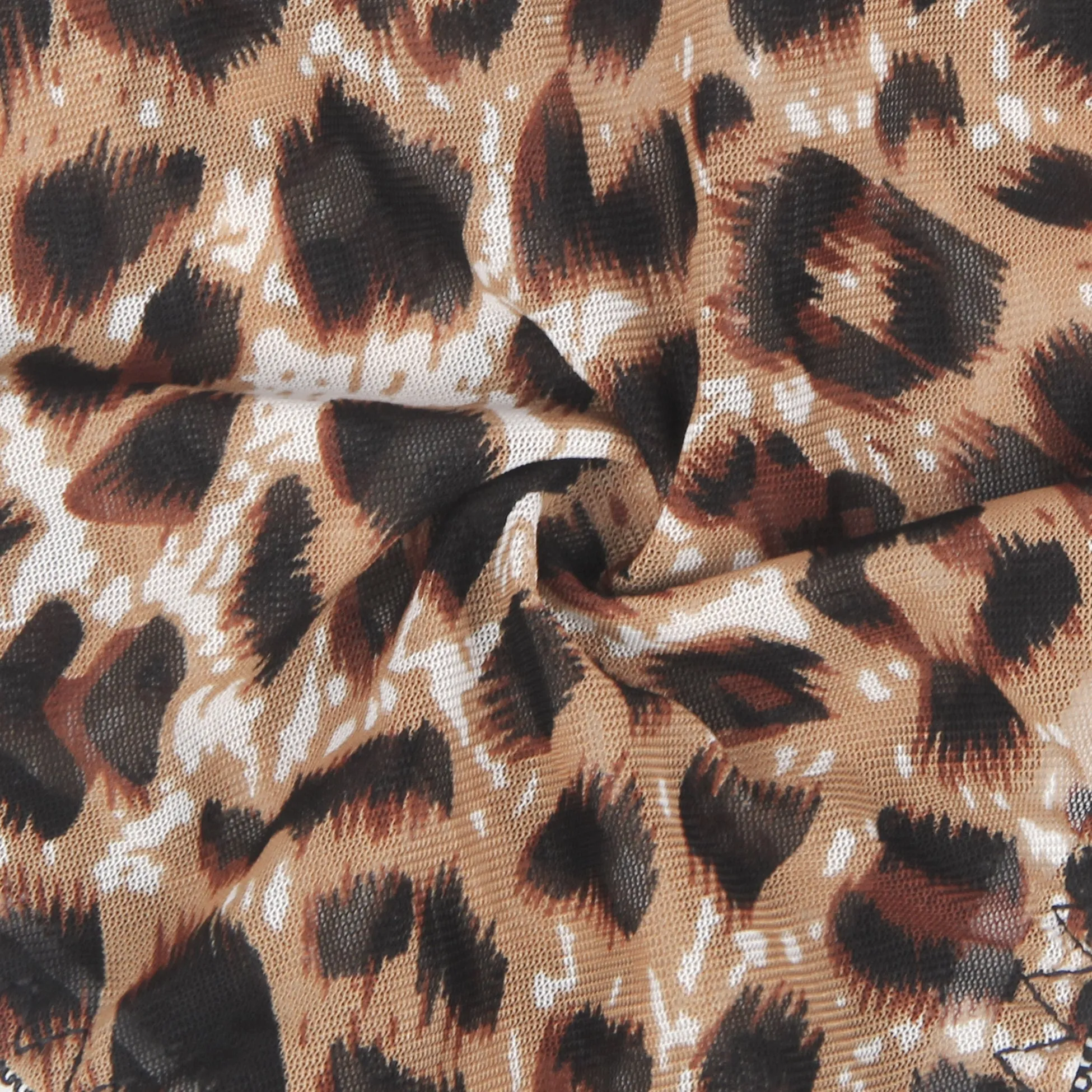 Sexy Egypt Leopard Print Strappy Bondage Bodysuit