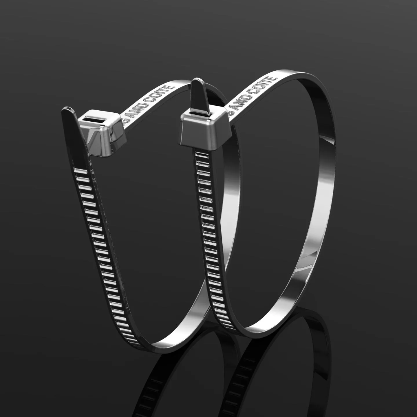 Silver ZipTie Bracelet