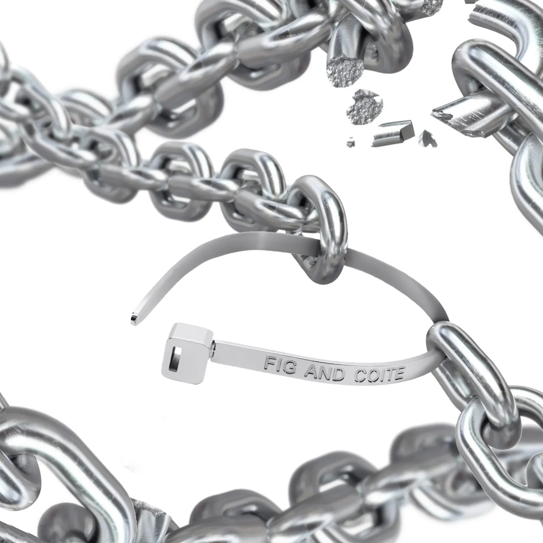 Silver ZipTie Bracelet