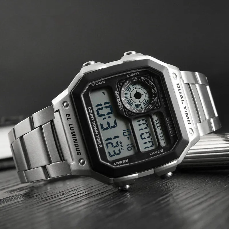 SKMEI Business Men Watches Waterproof Sport Watch Stainless Steel Digital Wristwatches