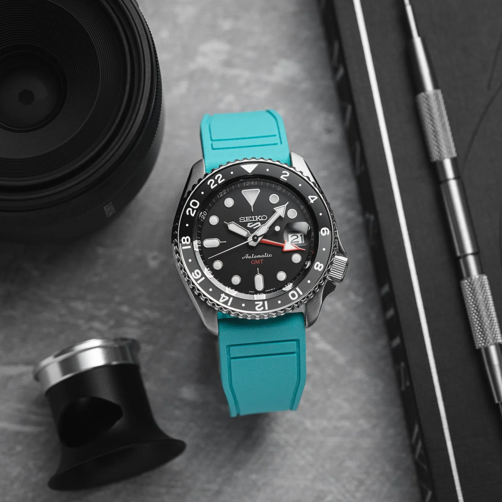 Skyward FKM Rubber Strap for IWC Portofino - Quick Release - Green (2411)