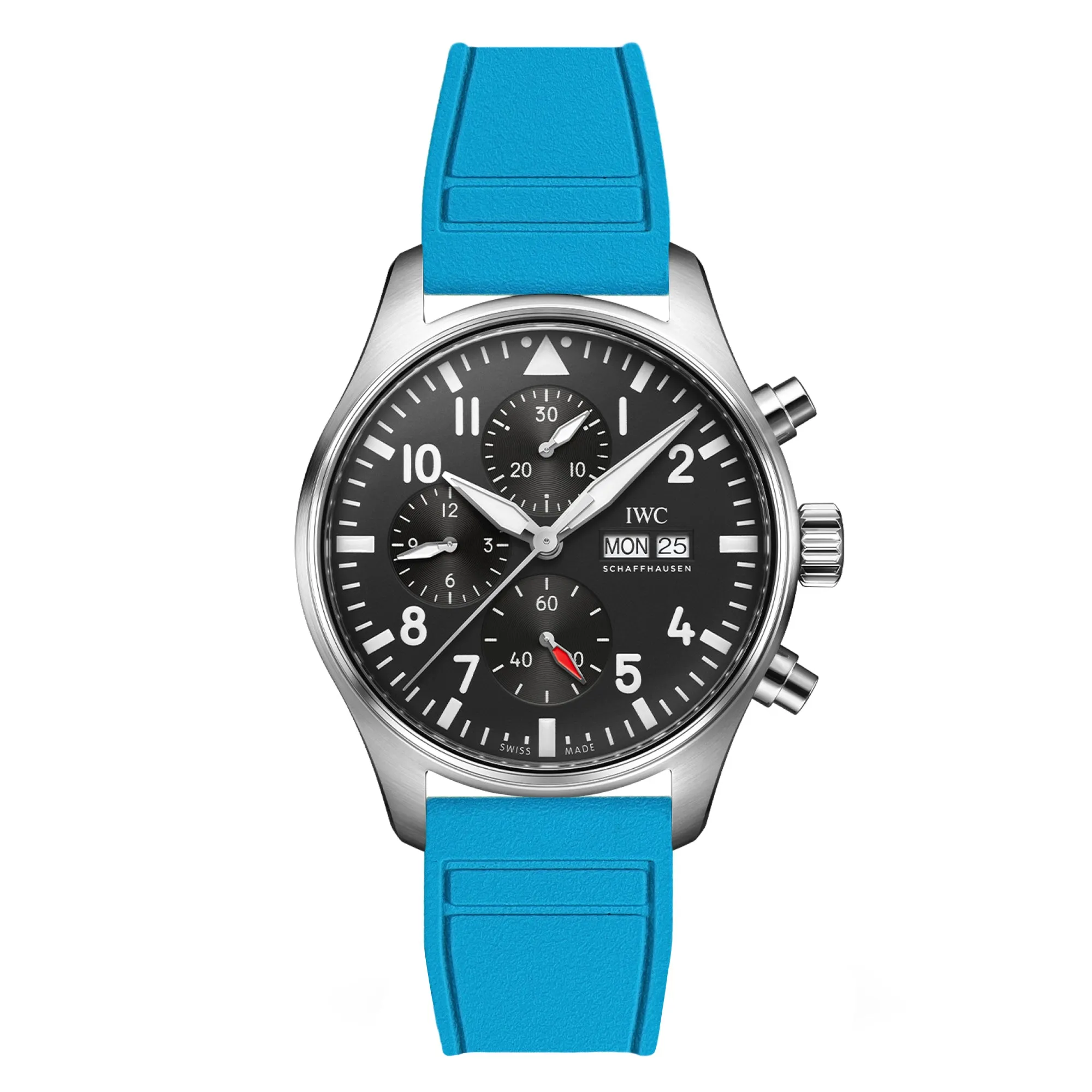 Skyward FKM Rubber Strap - Quick Release - Compatible for IWC Big Pilot - Black (2411)