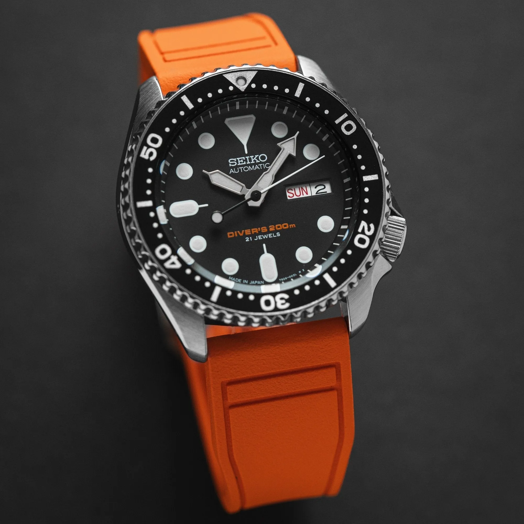 Skyward FKM Rubber Strap - Quick Release - Compatible for IWC Big Pilot - Black (2411)