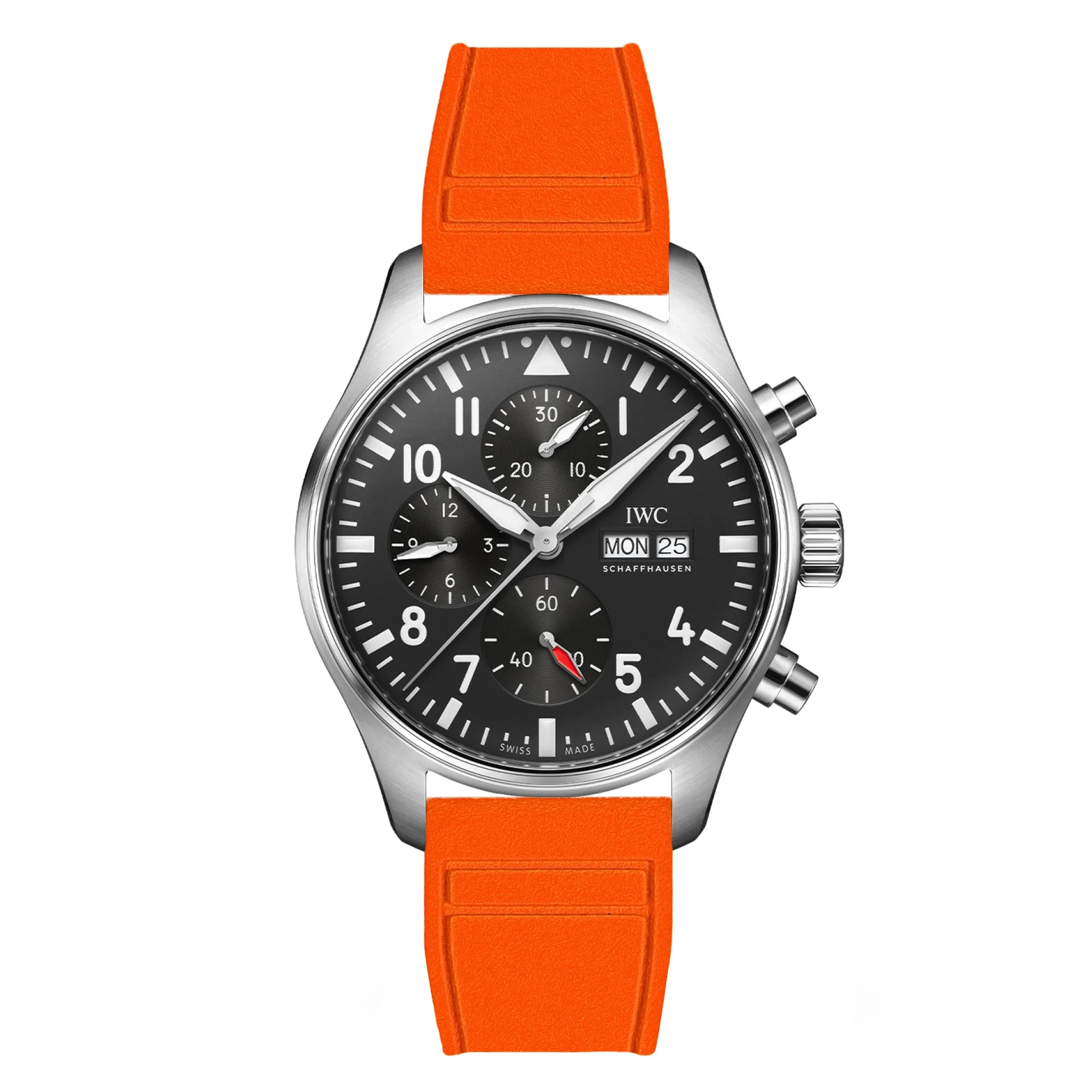 Skyward FKM Rubber Strap - Quick Release - Compatible for IWC Big Pilot - Black (2411)