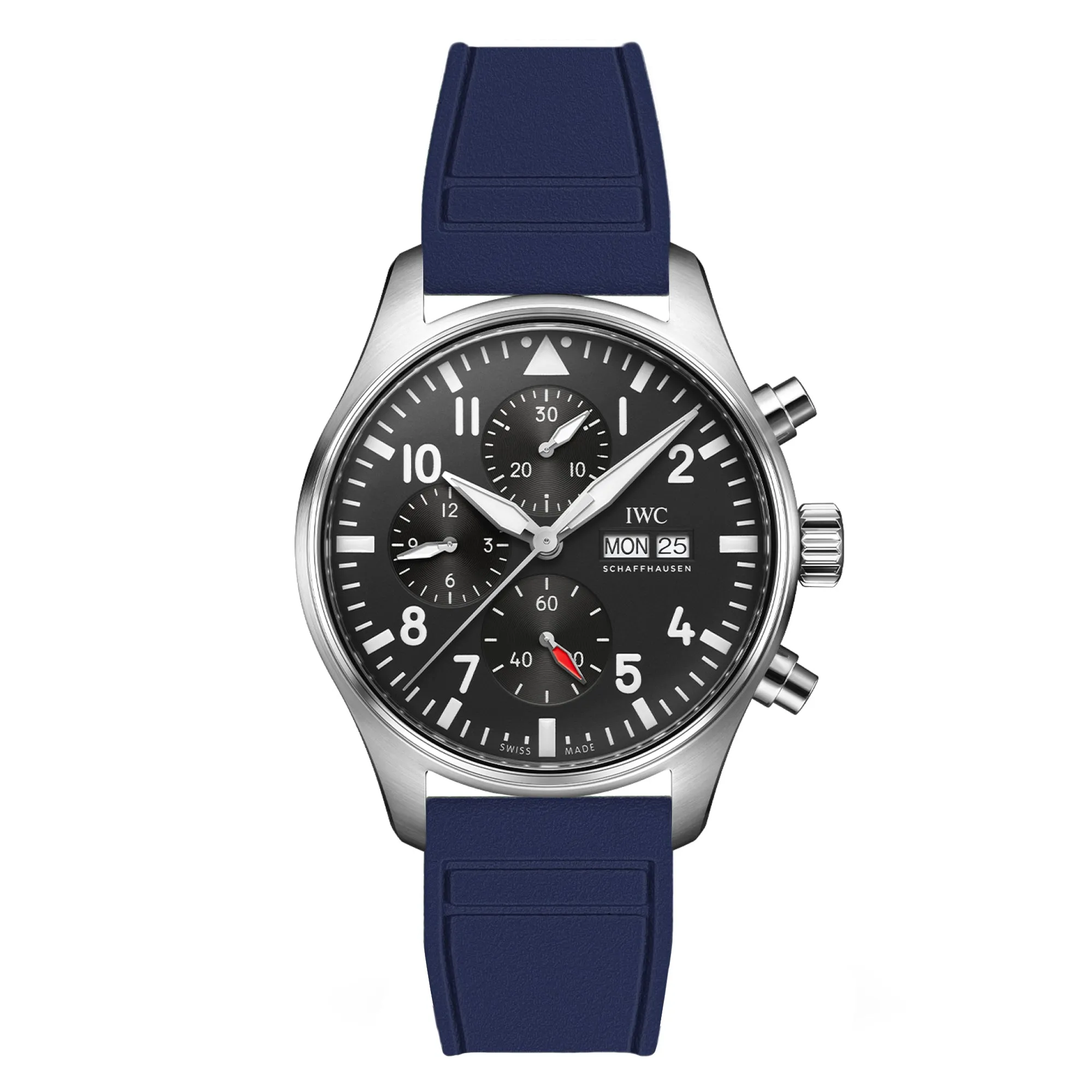 Skyward FKM Rubber Strap - Quick Release - Compatible for IWC Big Pilot - Black (2411)