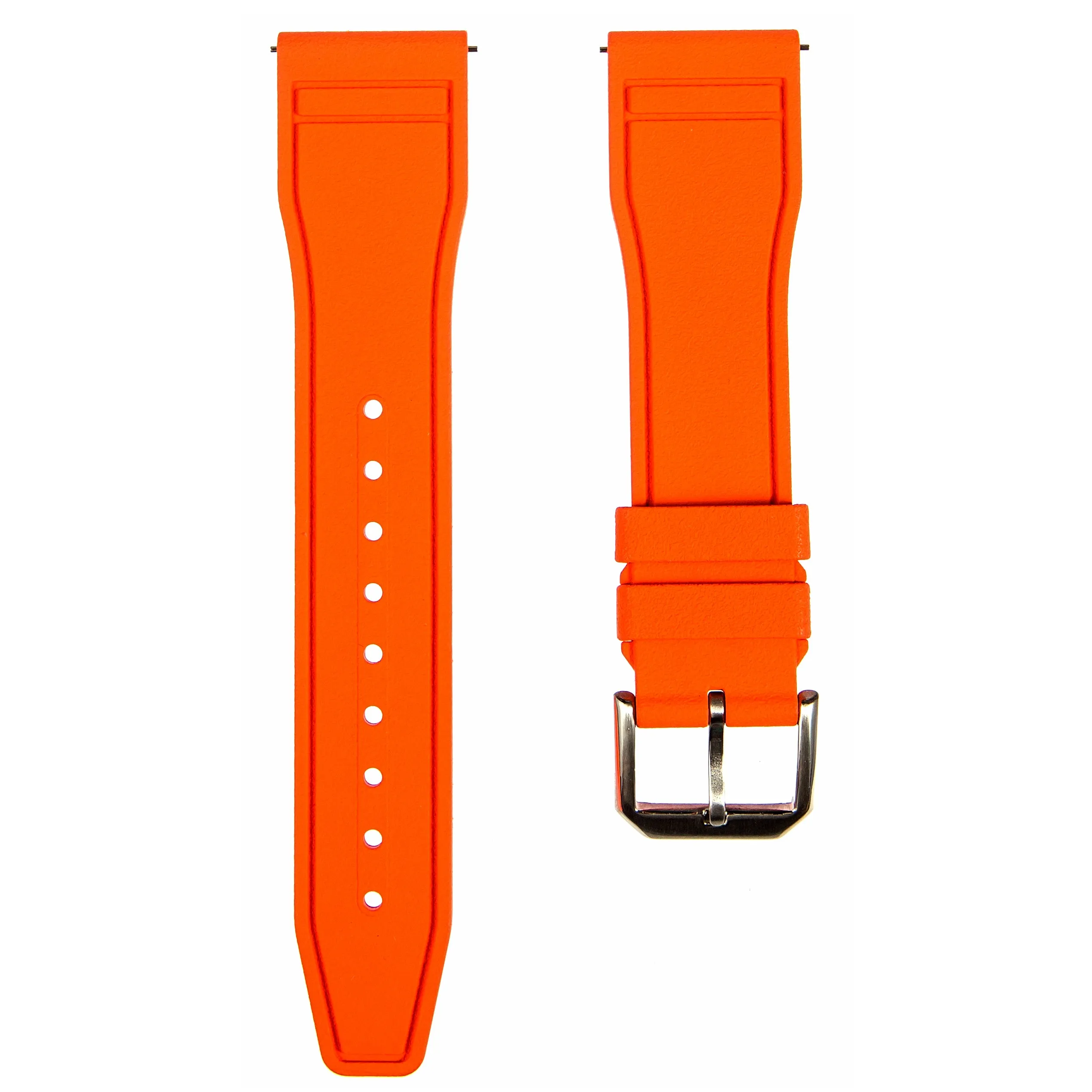 Skyward FKM Rubber Strap - Quick Release - Compatible for IWC Big Pilot - Black (2411)