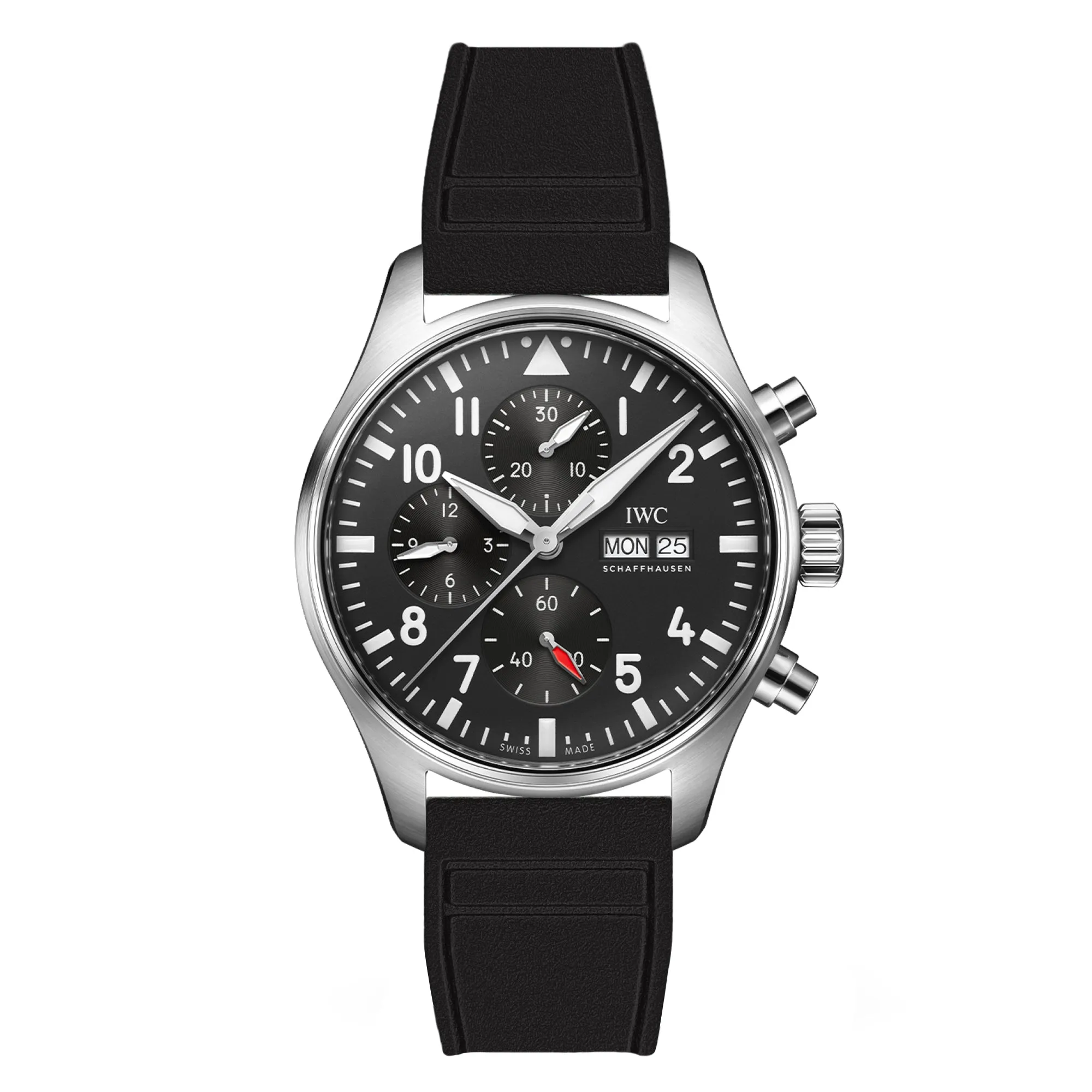 Skyward FKM Rubber Strap - Quick Release - Compatible for IWC Big Pilot - Black (2411)