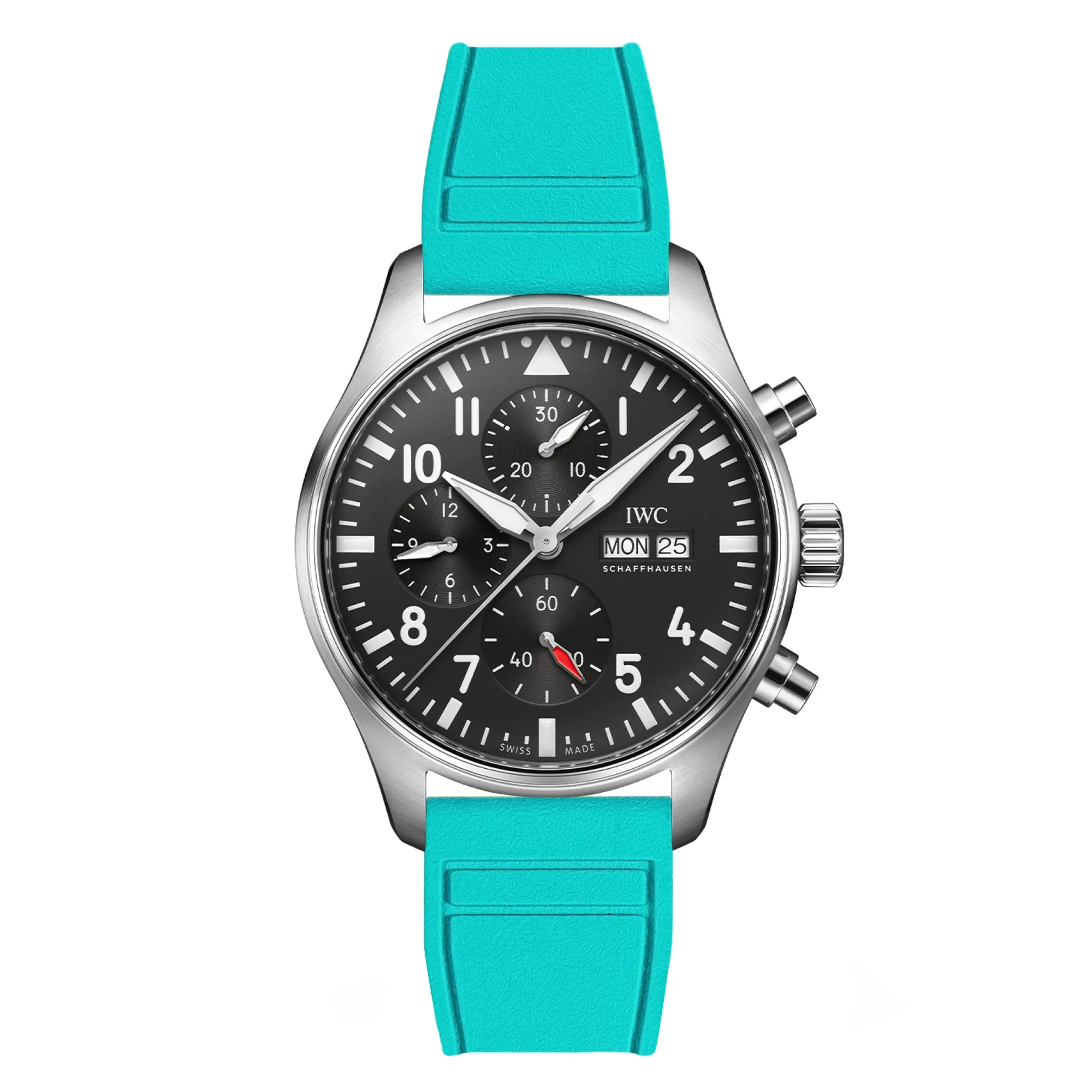 Skyward FKM Rubber Strap - Quick Release - Compatible for IWC Big Pilot - Black (2411)