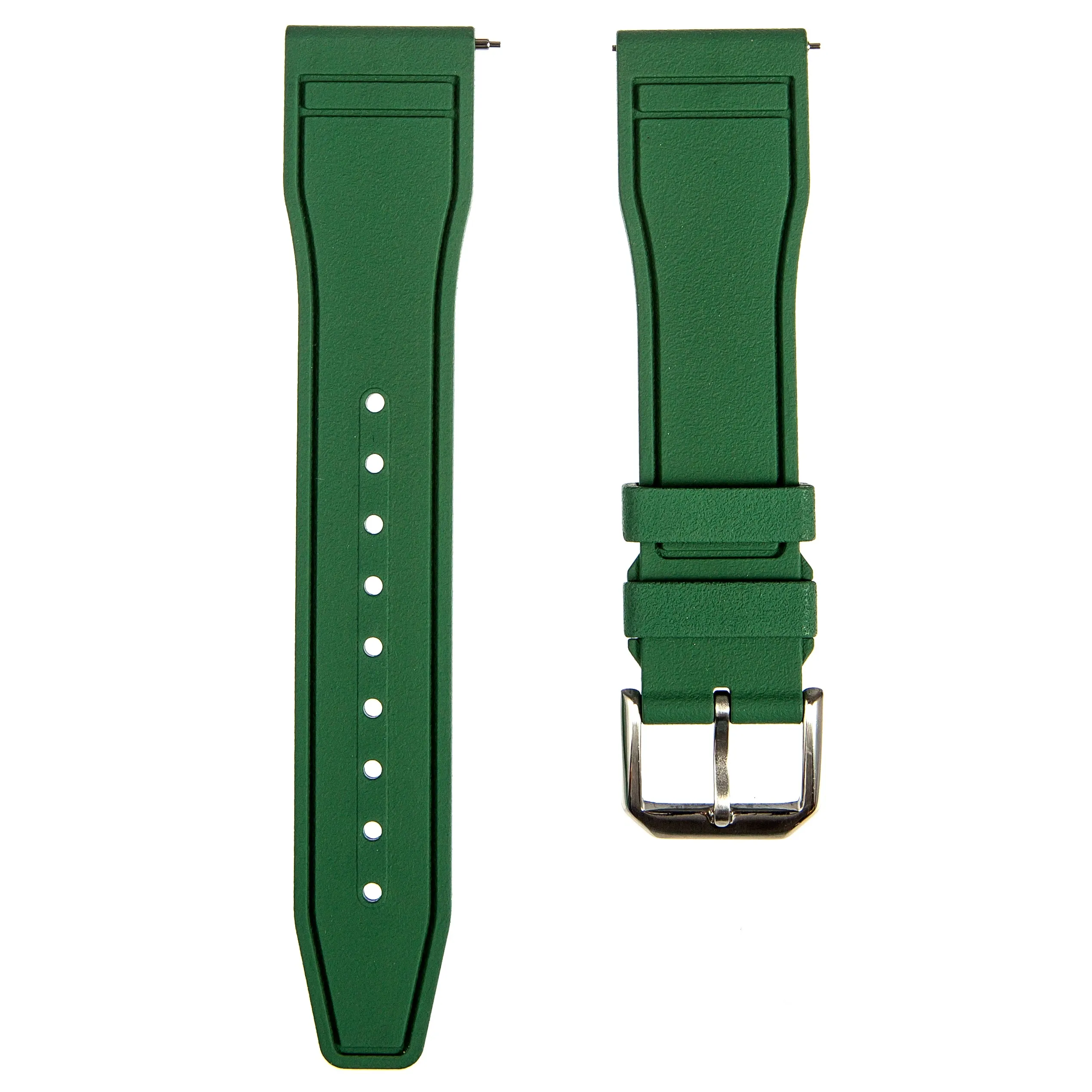 Skyward FKM Rubber Strap - Quick Release - Compatible for IWC Big Pilot - Black (2411)