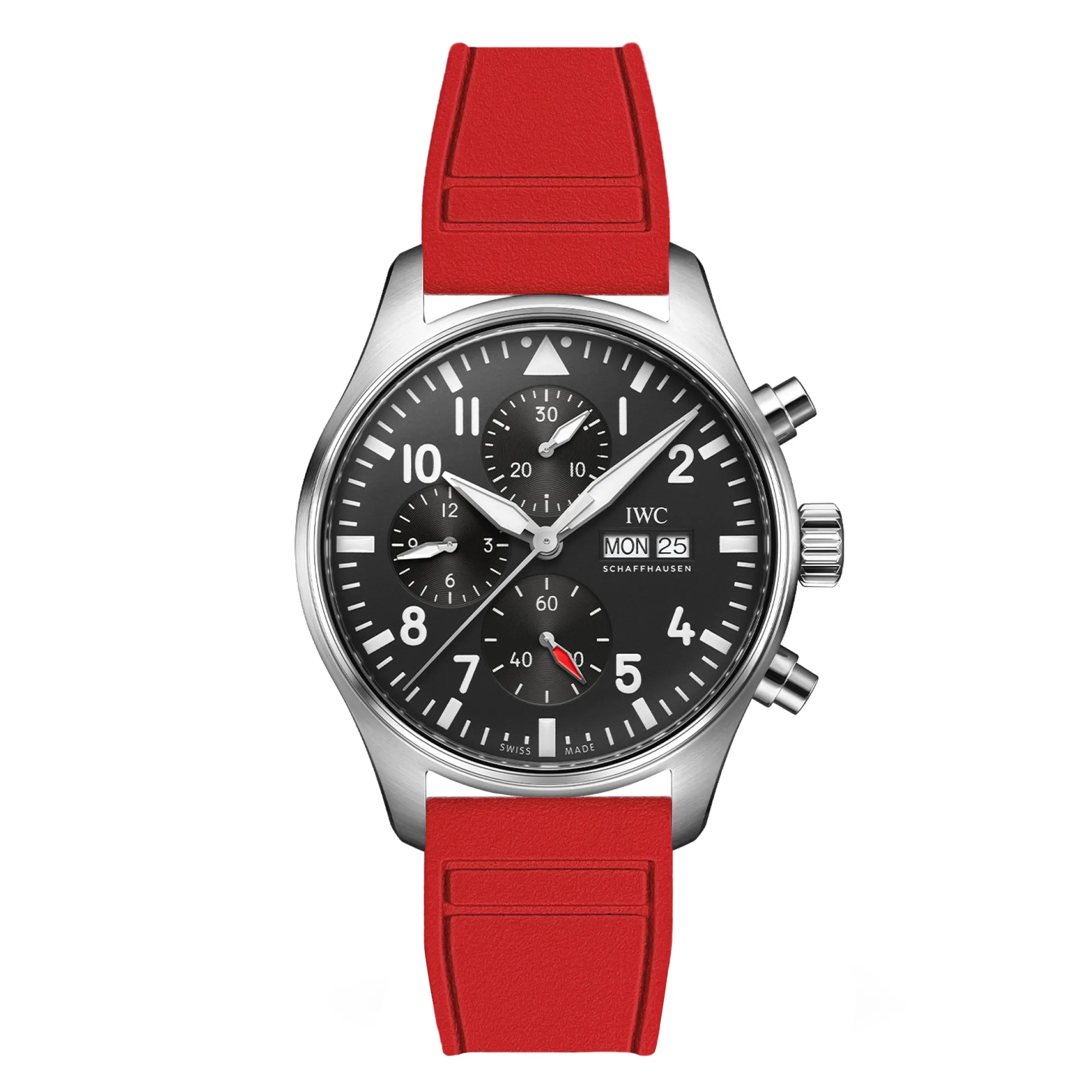Skyward FKM Rubber Strap - Quick Release - Compatible for IWC Big Pilot - Black (2411)