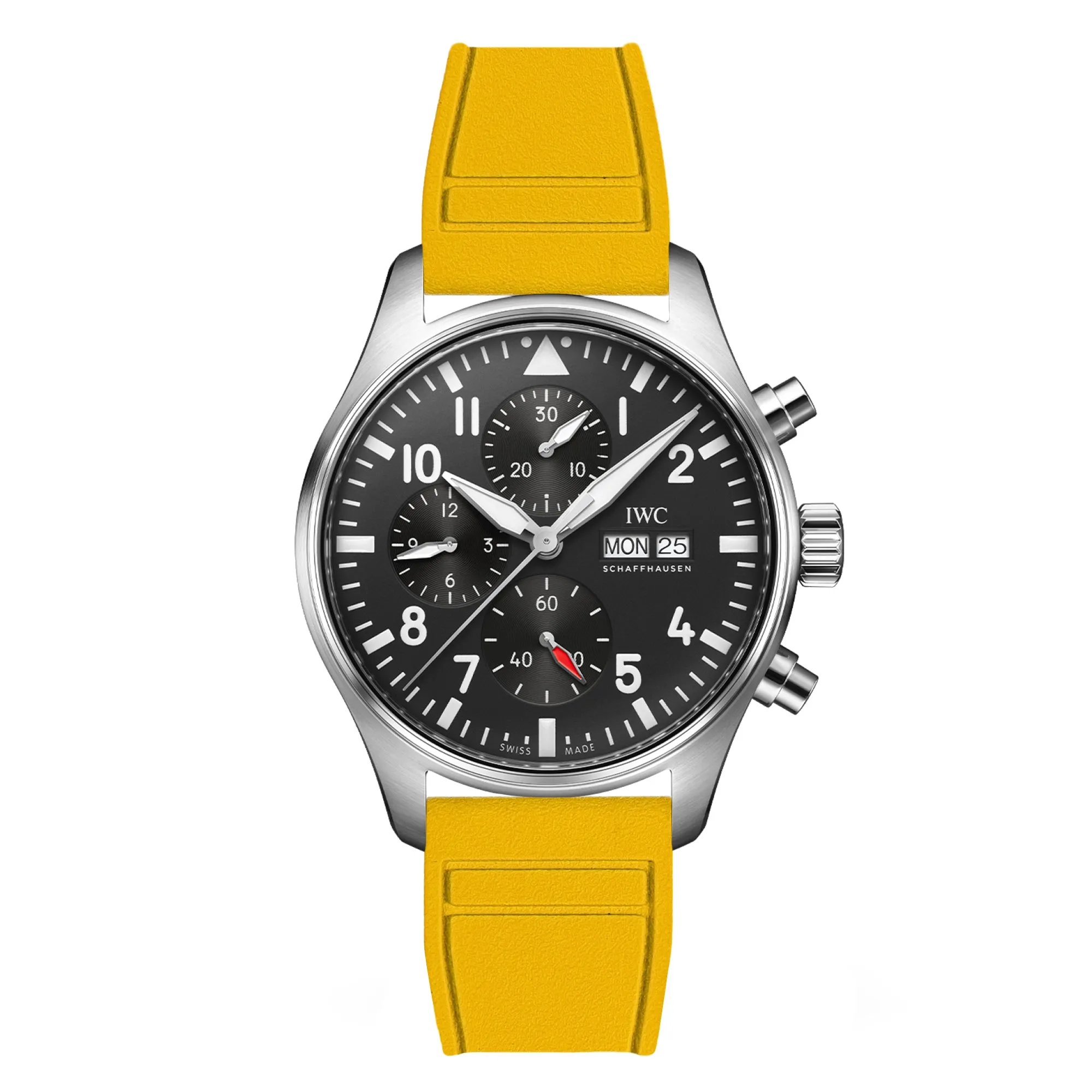 Skyward FKM Rubber Strap - Quick Release - Compatible for IWC Big Pilot - Black (2411)