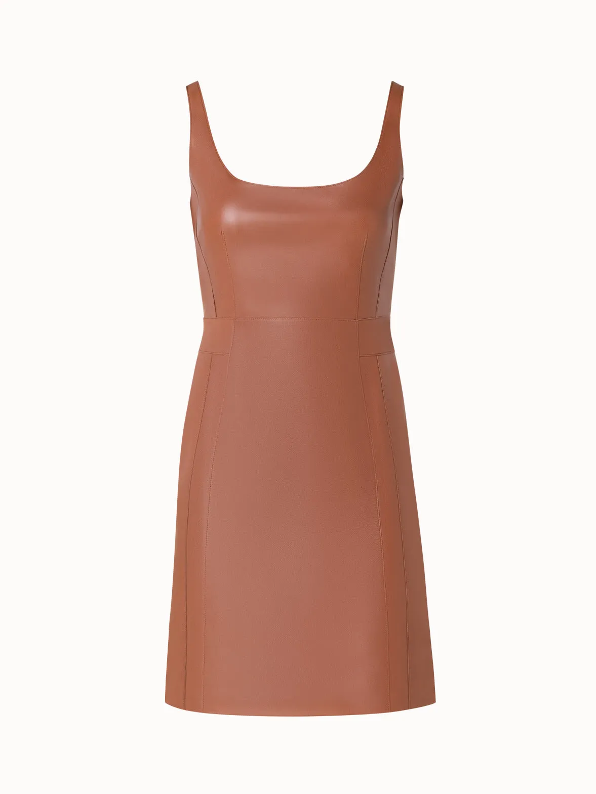 Sleeveless Leather Sheath Dress