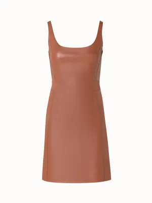 Sleeveless Leather Sheath Dress
