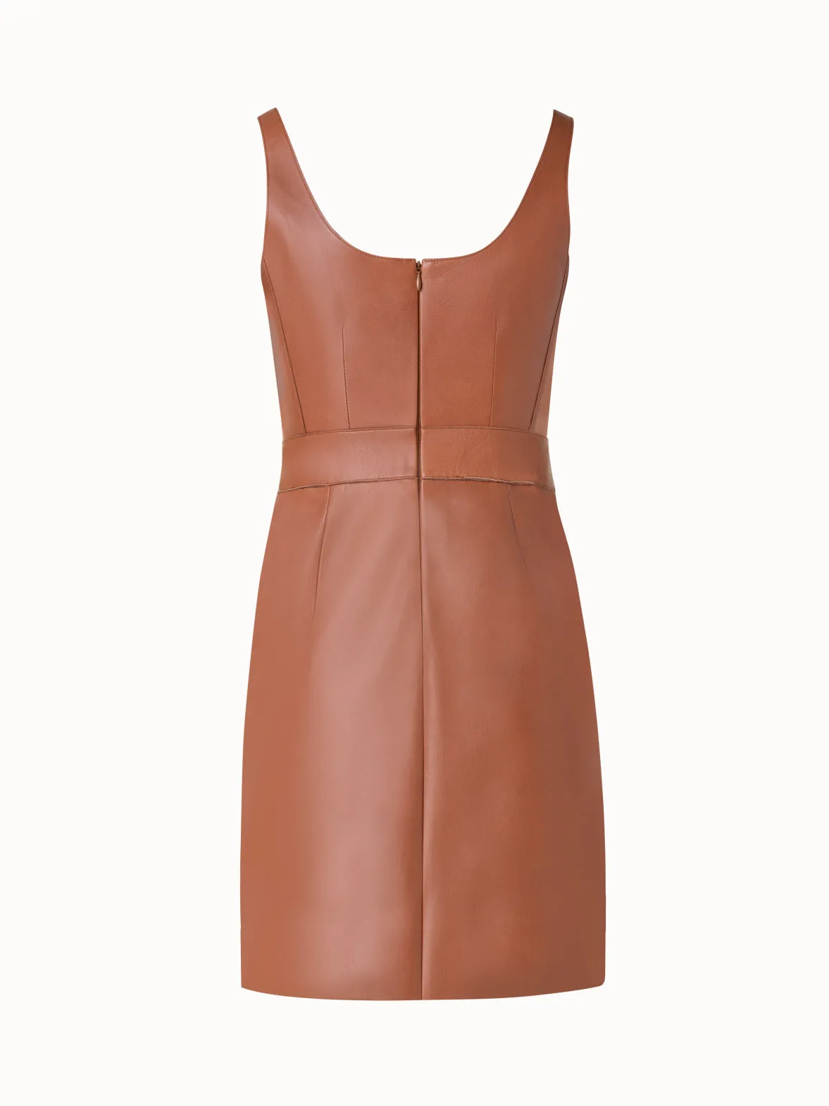 Sleeveless Leather Sheath Dress