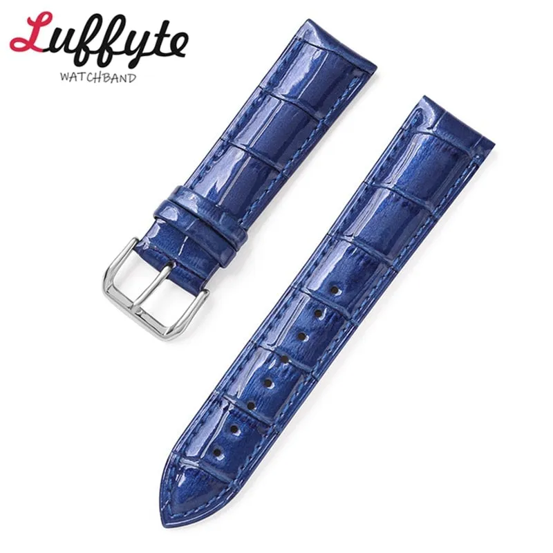 Slub Pattern Leather Watch Band