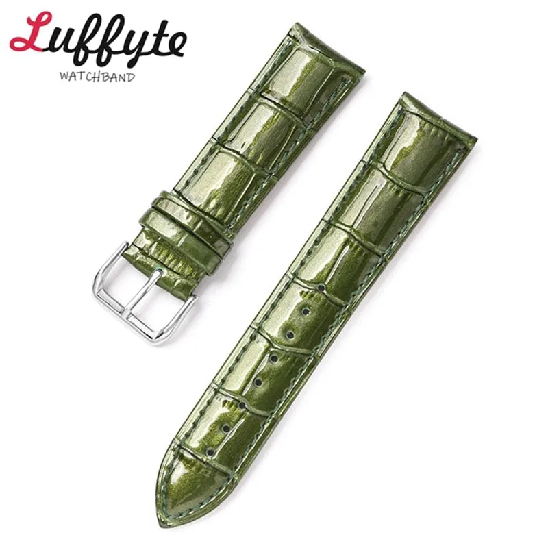 Slub Pattern Leather Watch Band