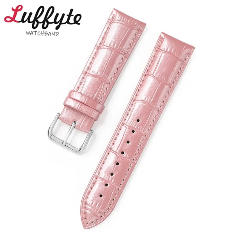 Slub Pattern Leather Watch Band