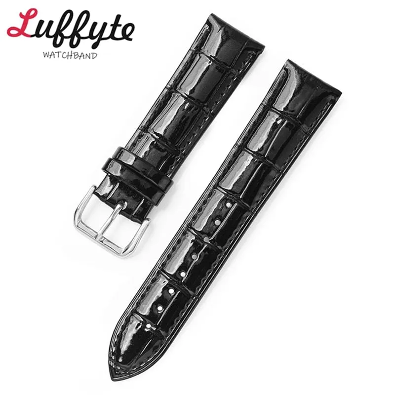 Slub Pattern Leather Watch Band