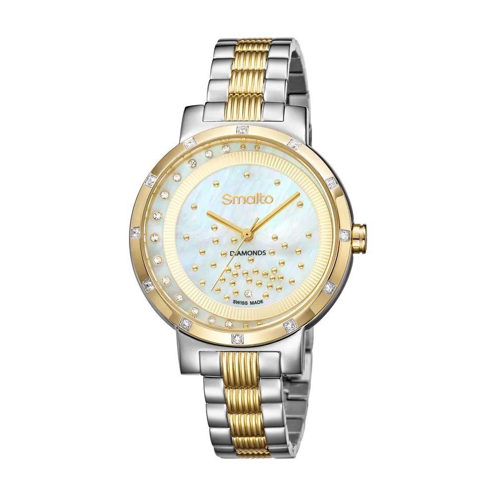 Smalto Ladies Two Tone Watch With MOP Dial