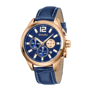 Smalto Men's Chronograph IP Rose Gold Watch