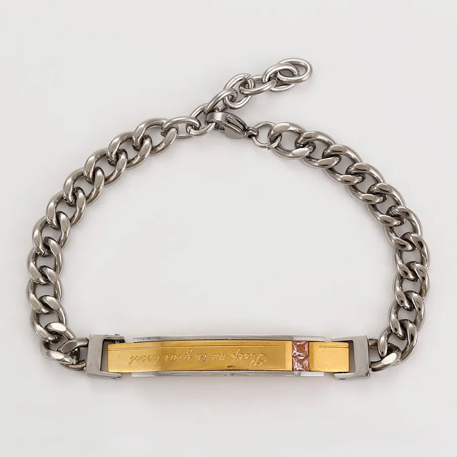 Stainless Steel Fashion Tag Bracelet
