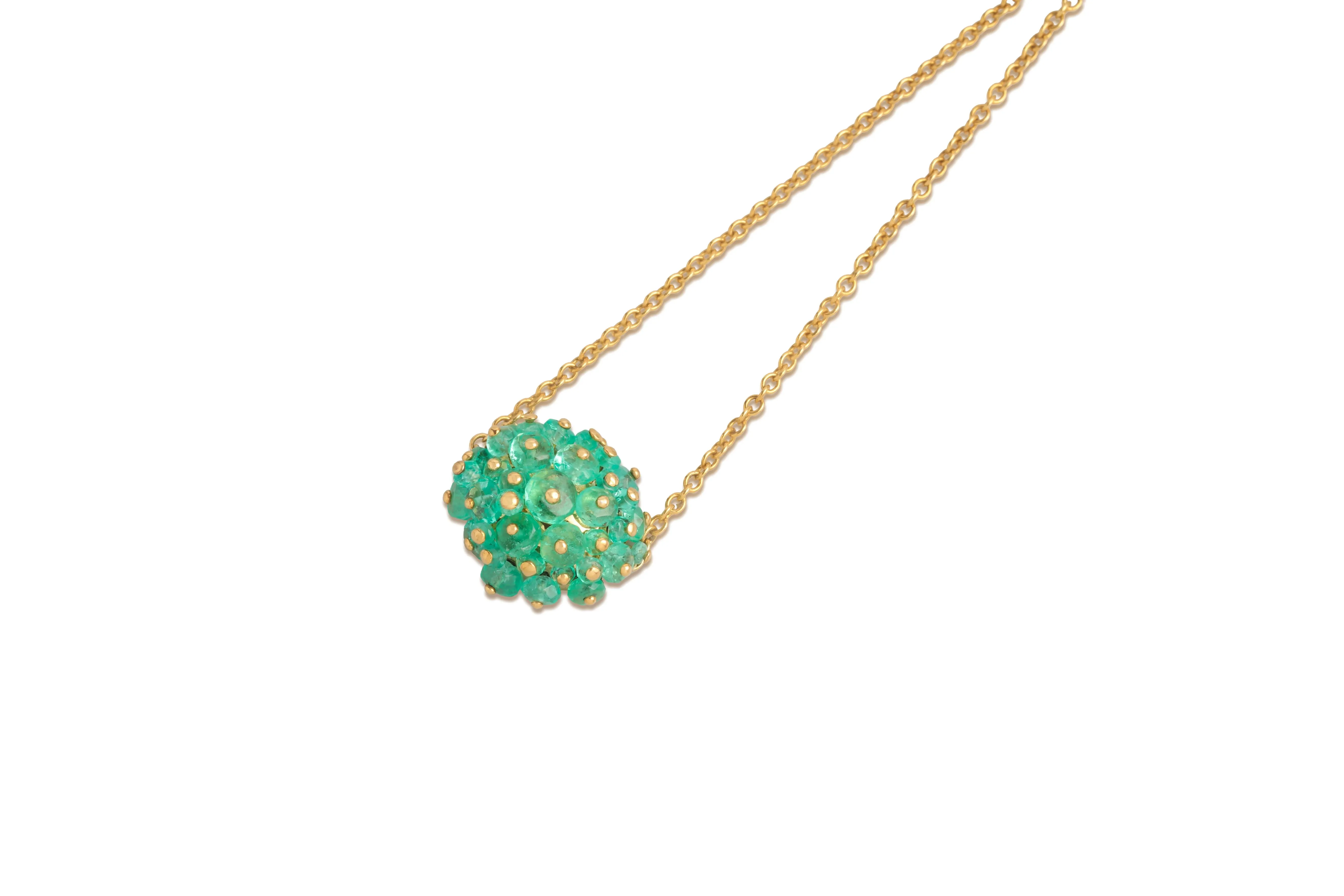 Studio Tara   I   Bracelet 18K Yellow Gold With Emerald 9.5 Inchs Adjustable, 20/16Mm   BR482