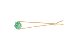 Studio Tara   I   Bracelet 18K Yellow Gold With Emerald 9.5 Inchs Adjustable, 20/16Mm   BR482