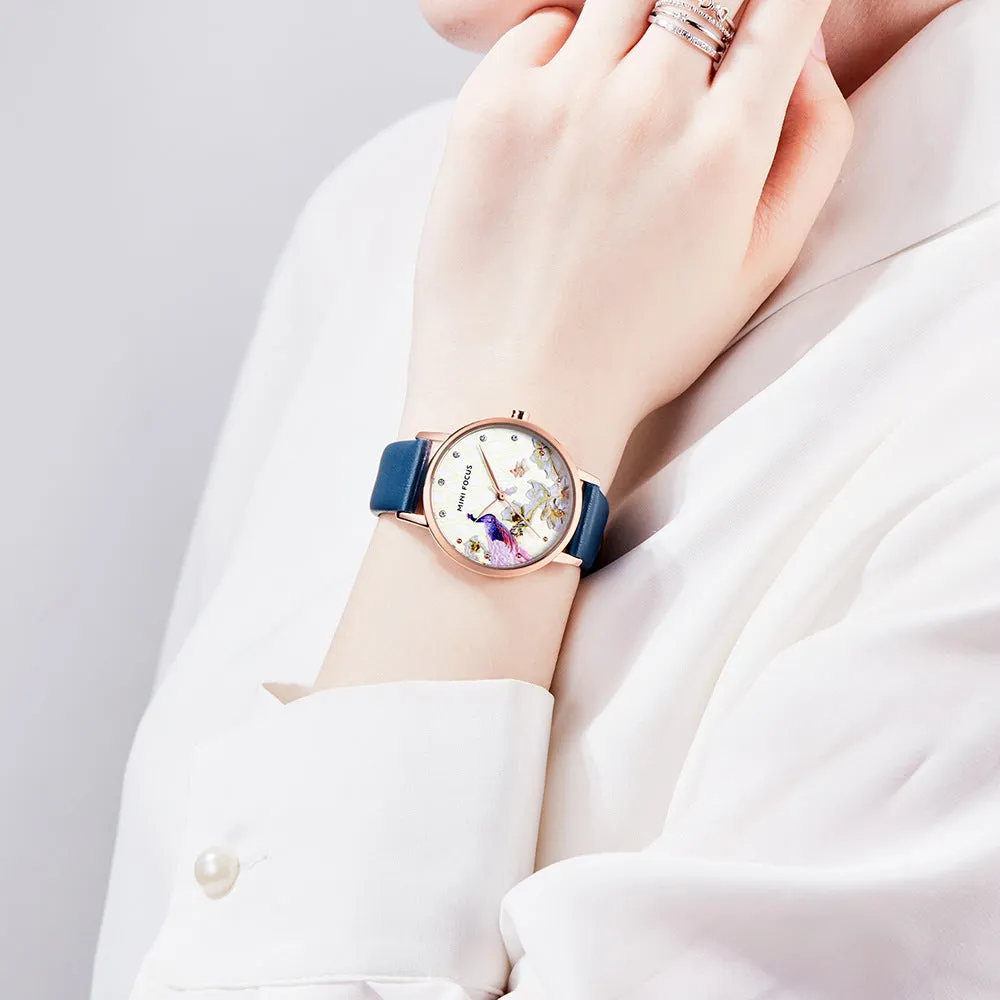 Stylish light luxury dial Japanese movement waterproof belt watch