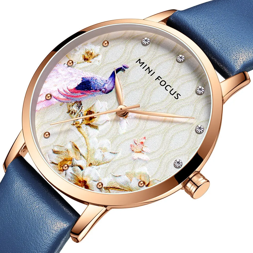 Stylish light luxury dial Japanese movement waterproof belt watch