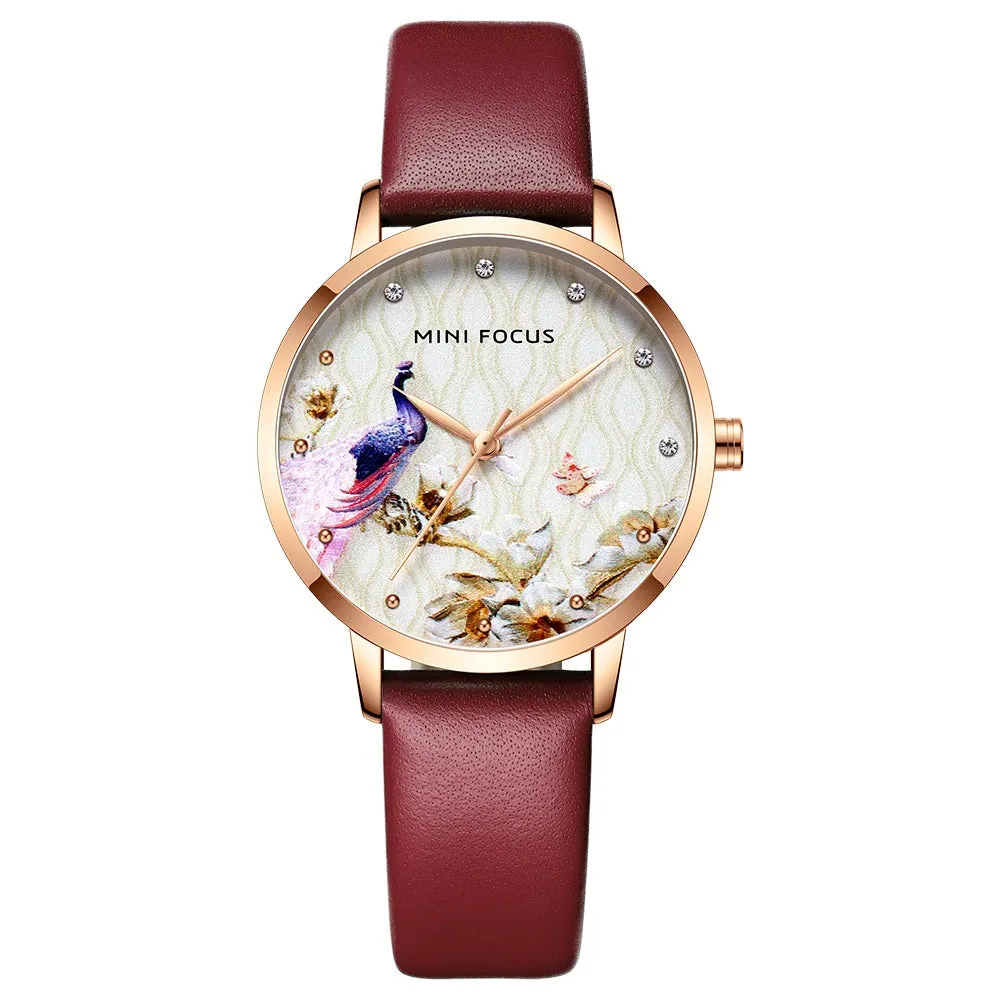 Stylish light luxury dial Japanese movement waterproof belt watch