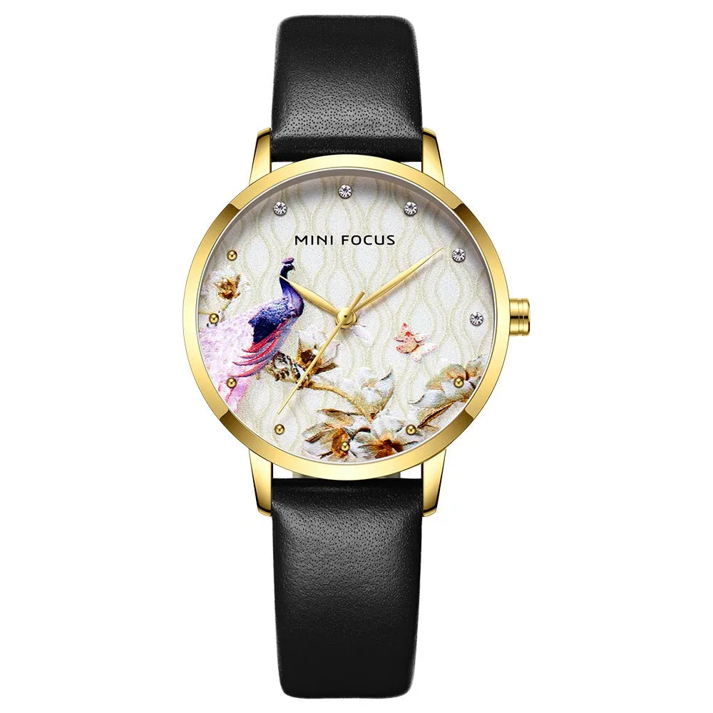 Stylish light luxury dial Japanese movement waterproof belt watch