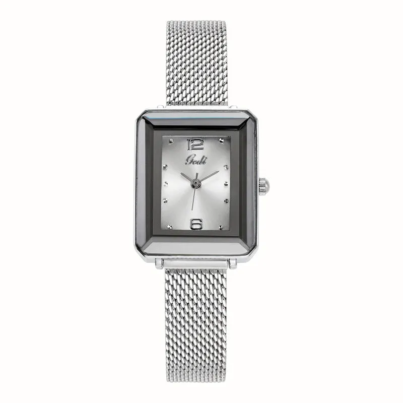 Stylish simple waterproof square ladies watch
