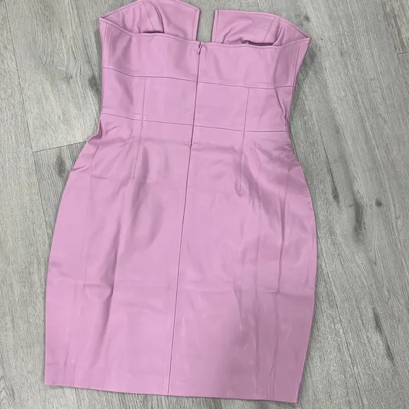 SUSANA MONACO Faux Leather Bodycon Mini Dress