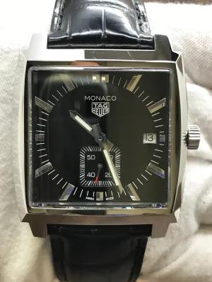 TAG Heuer Monaco WAW131A Black Dial Quartz Men's Watch