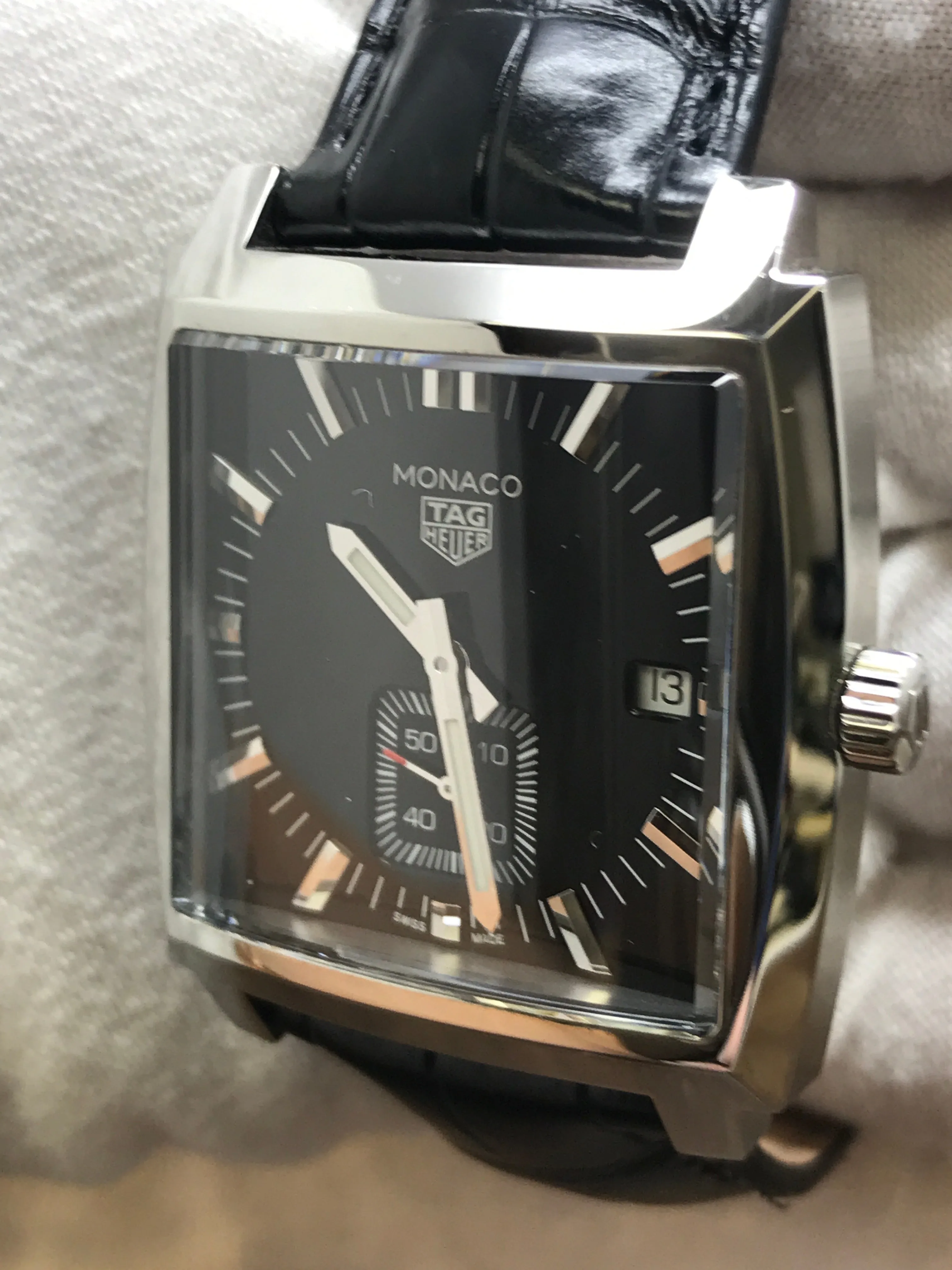 TAG Heuer Monaco WAW131A Black Dial Quartz Men's Watch